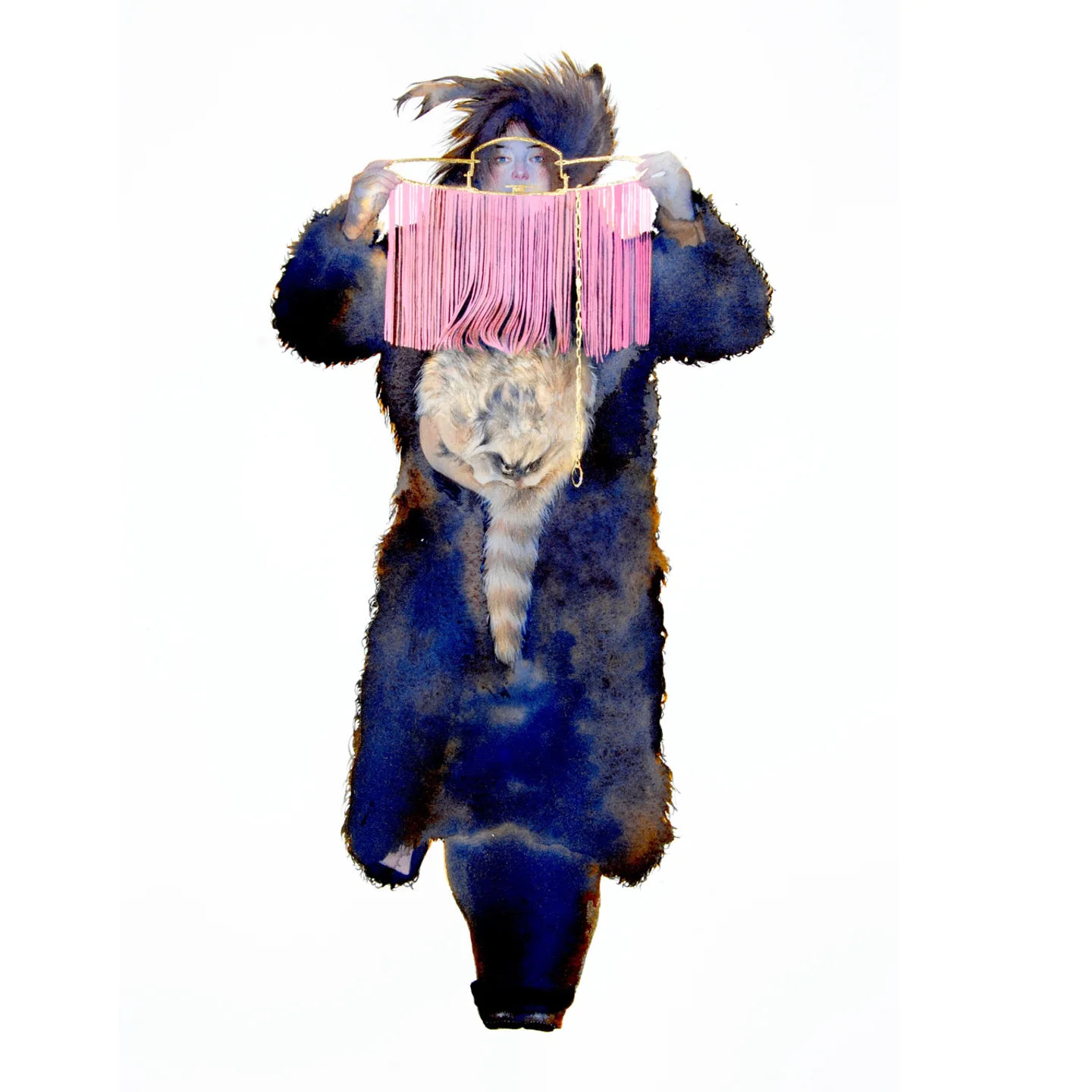 Pink Trap Ink, gouache, & pencil 30" x 22" Contact Kenise Barnes Fine Art