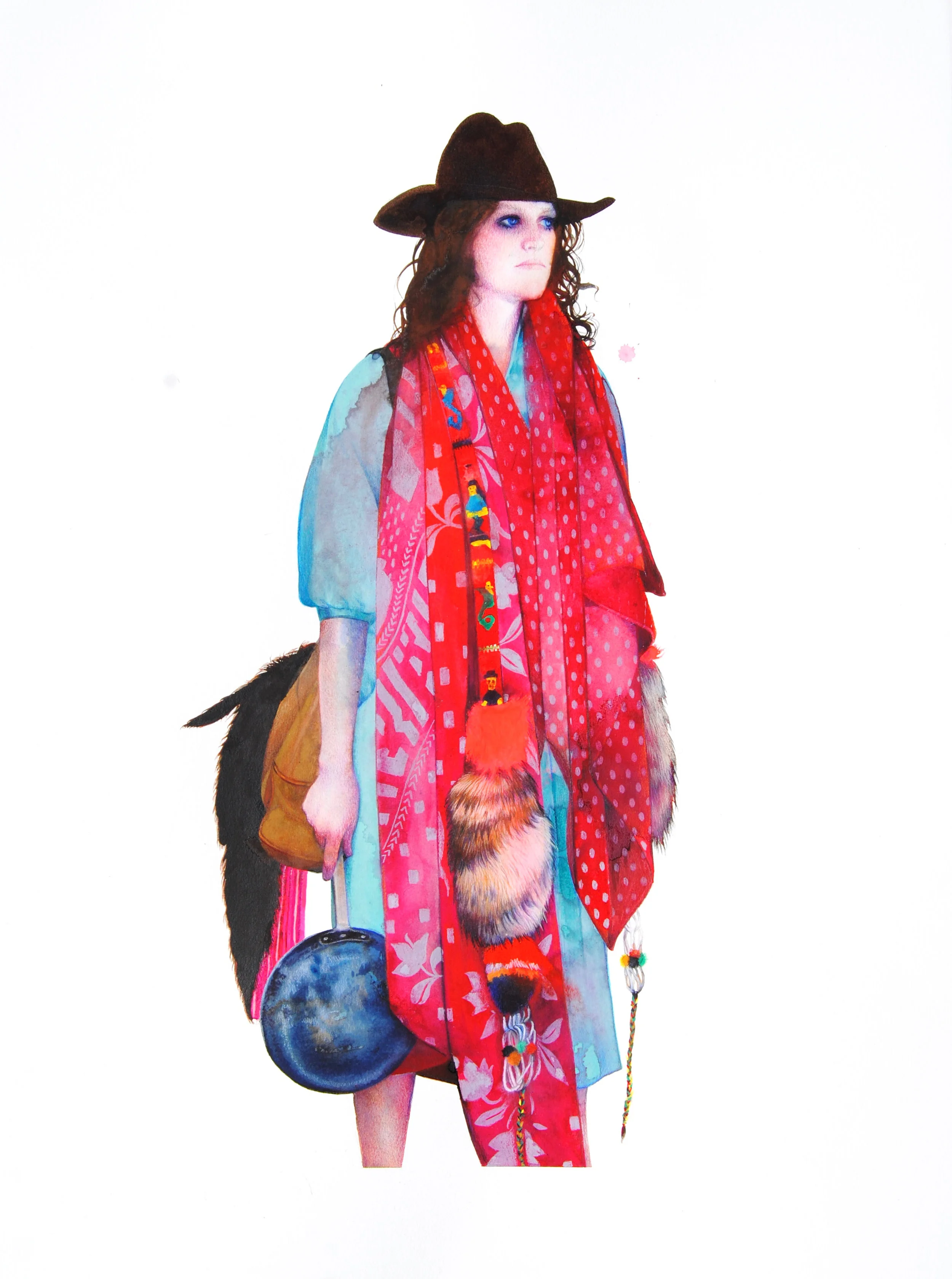 Fox and Frying Pan 2 Ink, gouache, & pencil 30” x 22” Contact Visions West Contemporary