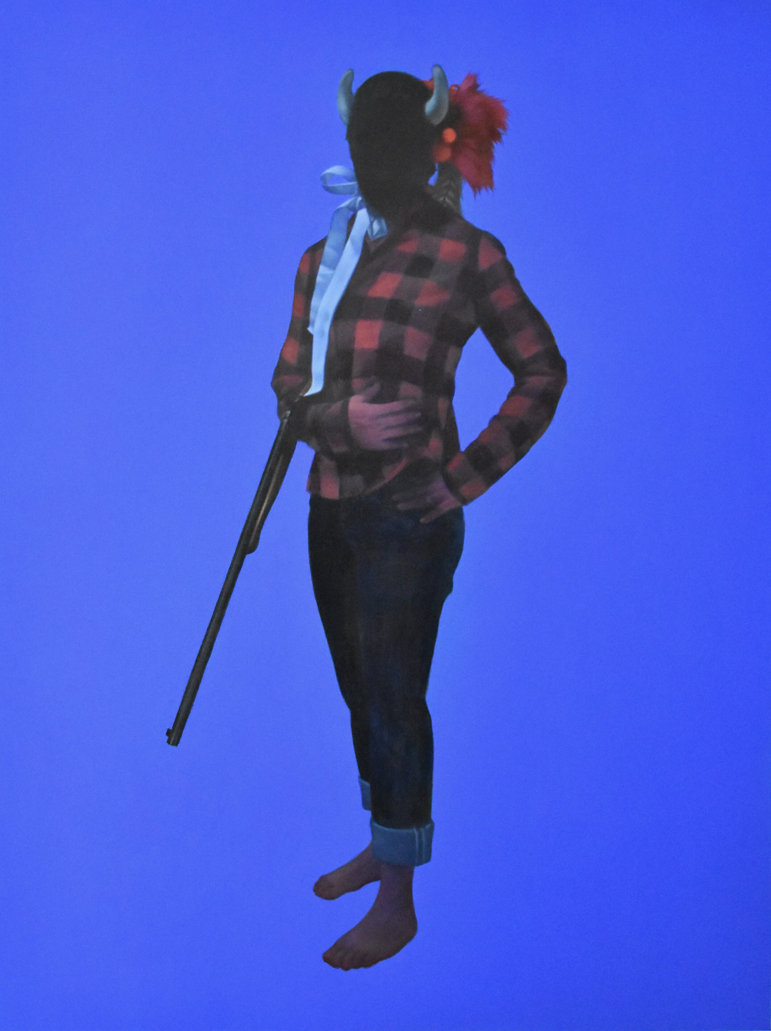  Buffalolady    Oil on panel    40” x 30”    Contact  V.W.C.  