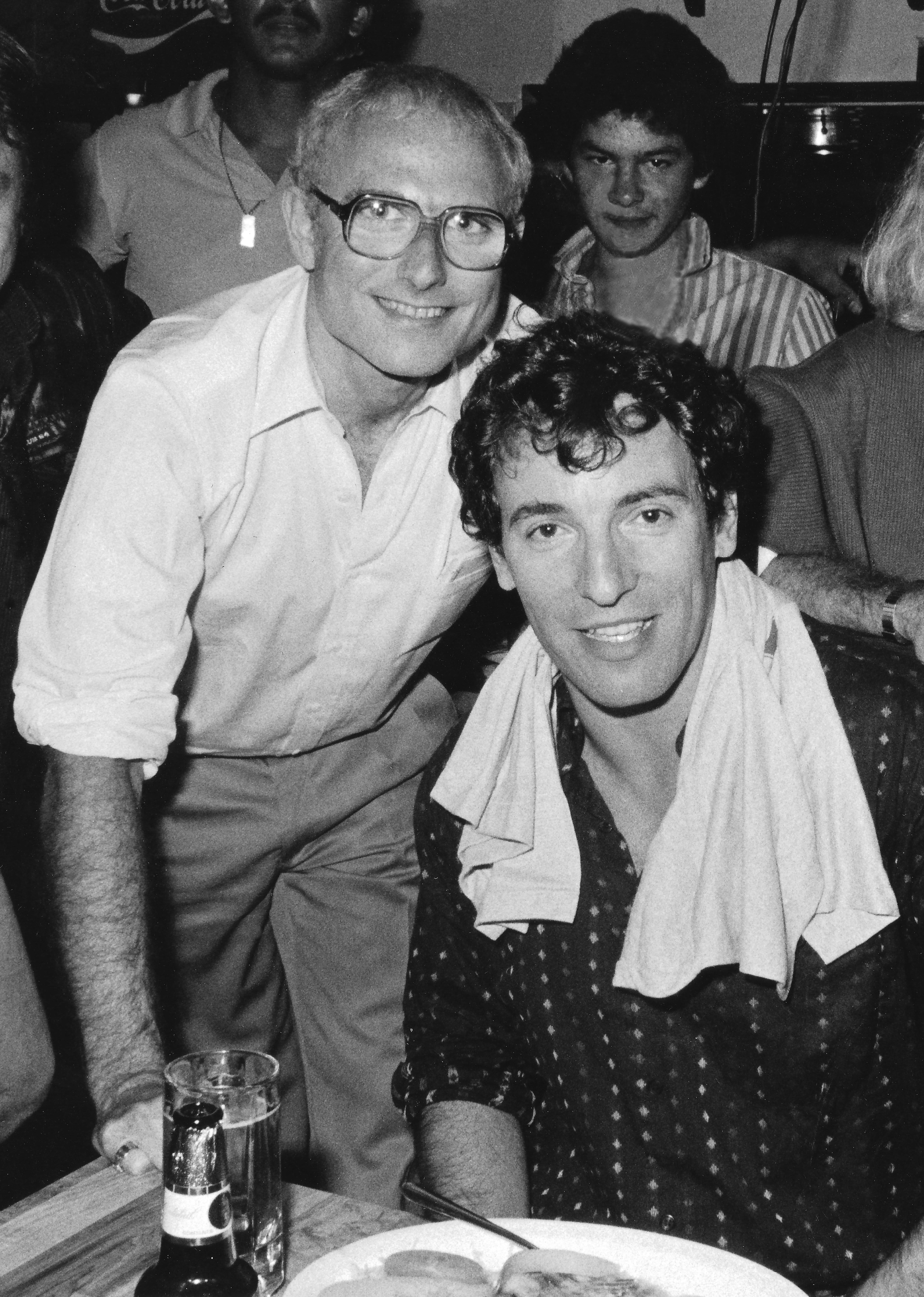 At the post-performance party at a local Mexican restaurant... Bruce with Josh