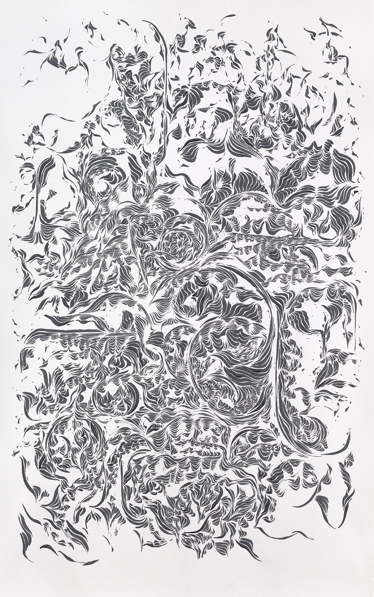 BK P11154 / untitled / ink on paper / 250x150cm / 2015