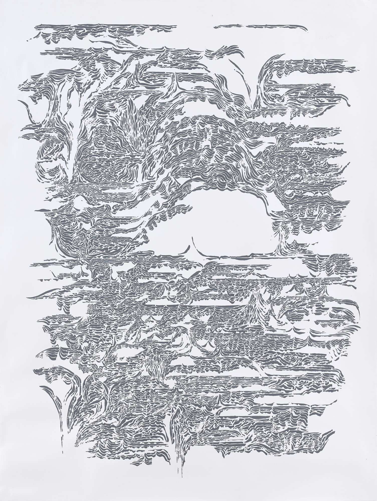 BK P7439 / untitled / ink on paper / 200x150cm / 2015