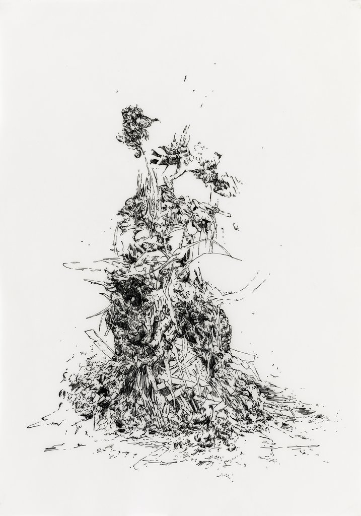 BK P102.001 | untitled | ink on transparent paper | 42x29,5cm | 2012 | privat collection berlin