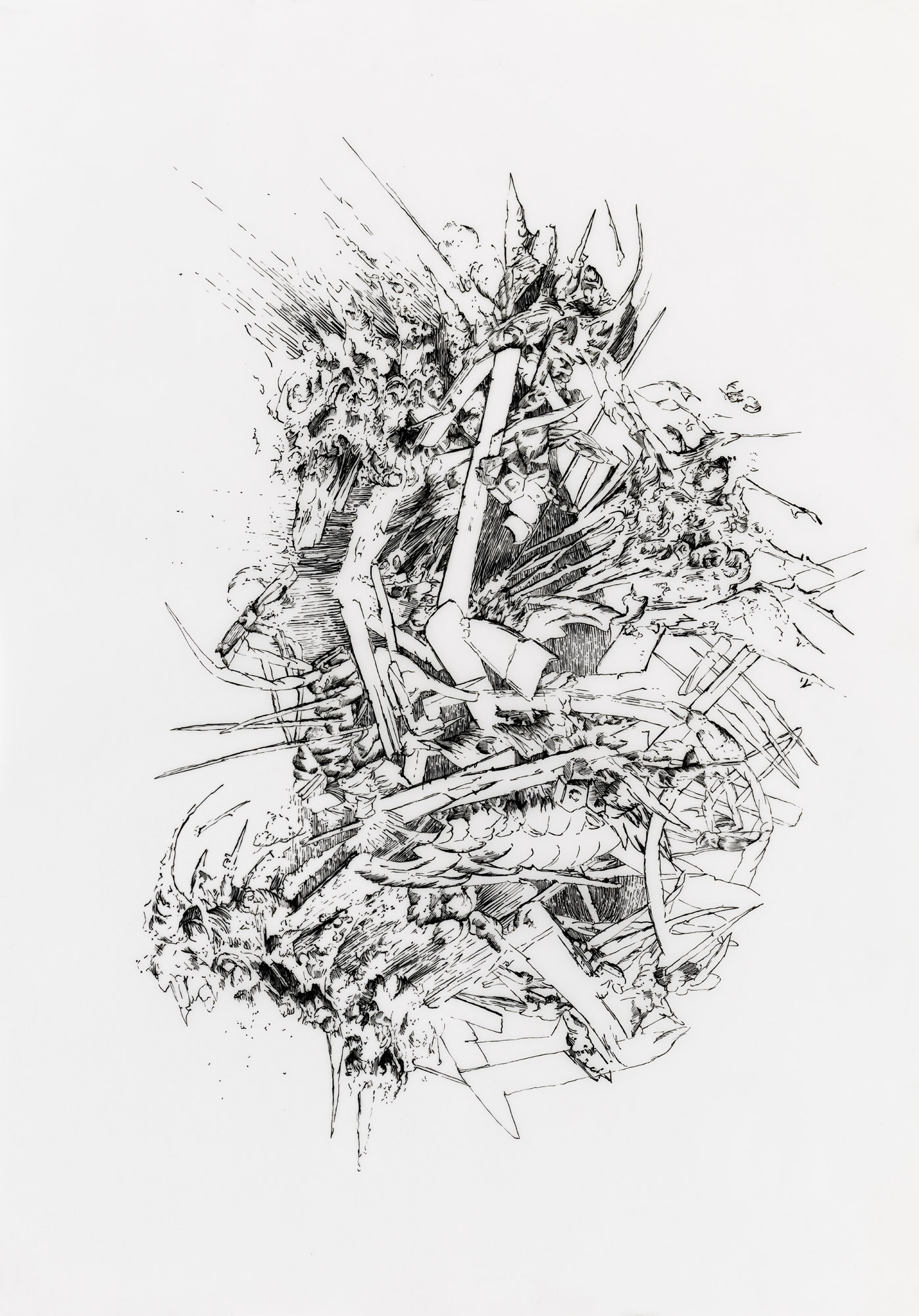 BK P106.001 | untitled | ink on transparent paper | 42x29,5cm | 2012 | privat collection berlin