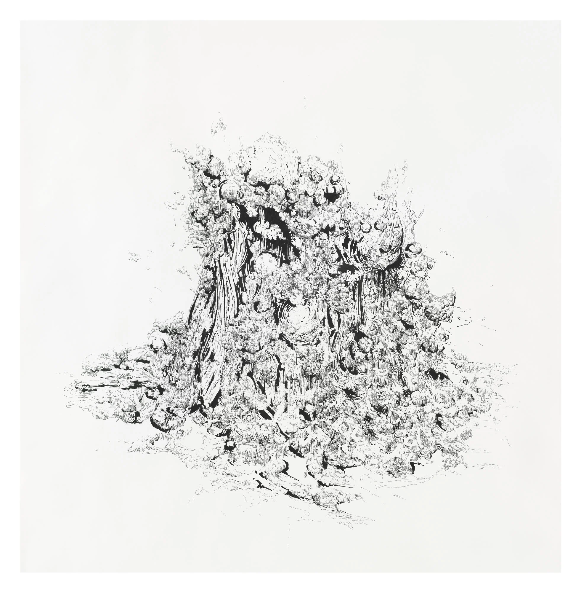 BK P70 | untitled | ink on paper | 170x170cm | 2010