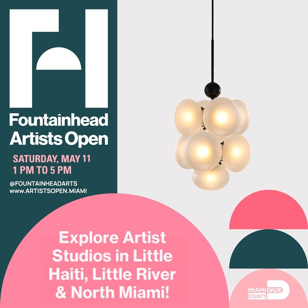 Join me for Artists Open, Saturday, May 11 from 1pm - 6pm, as I open to the public for @fountainheadarts #ArtistsOpen. Please visit me at Dimensions Variable at 101 NW 79th St., Miami. You can register for the event, explore the interactive guide, an