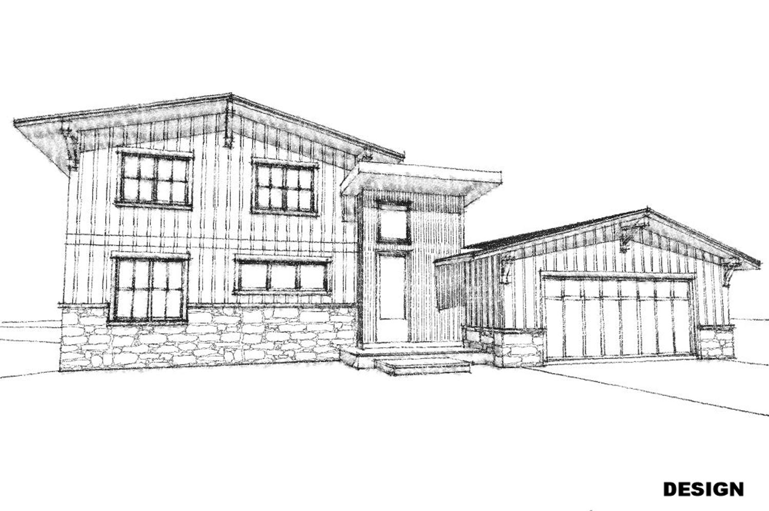 Hand Sketch of New Exterior Design