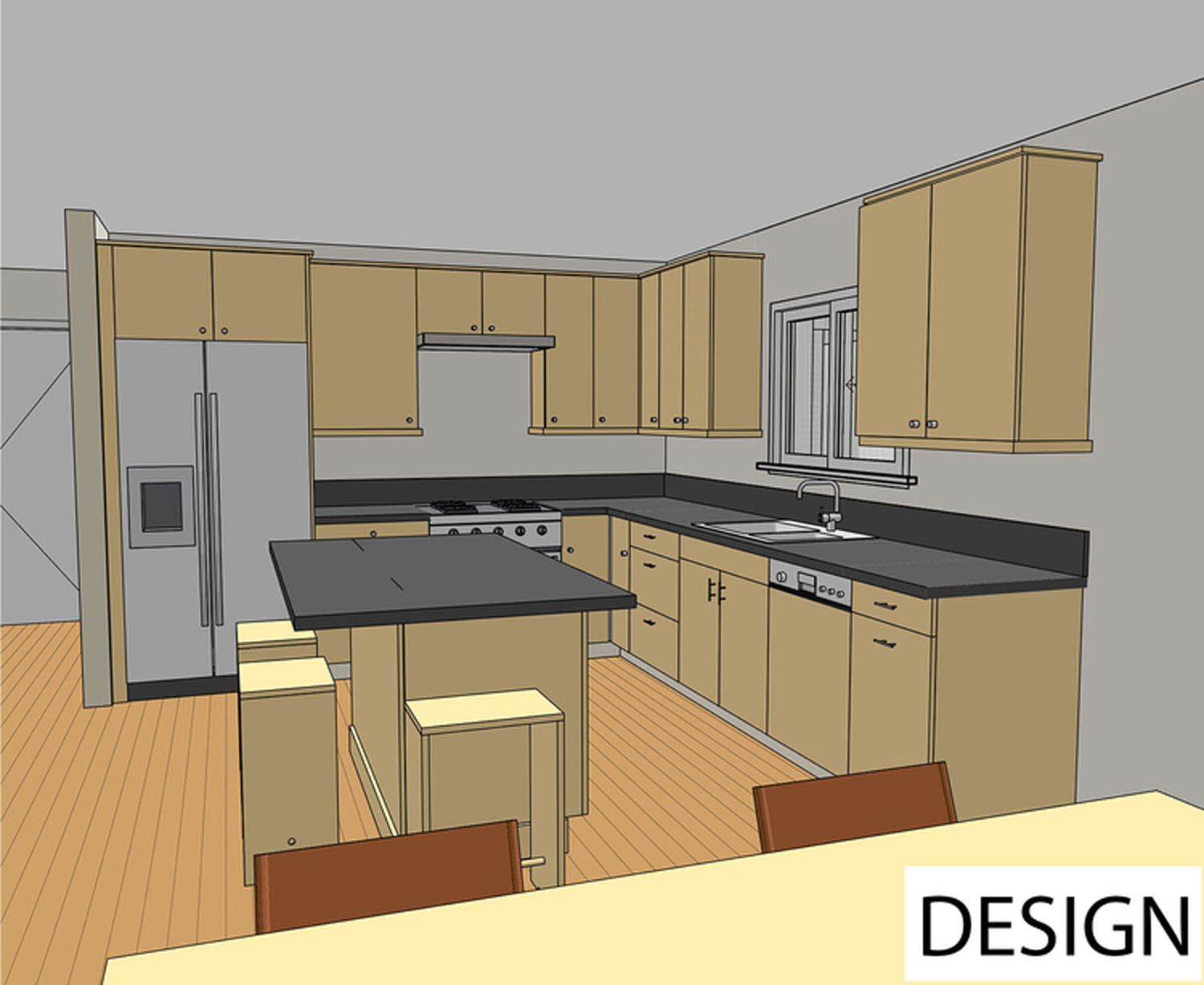 Pre-Construction Kitchen Illustration