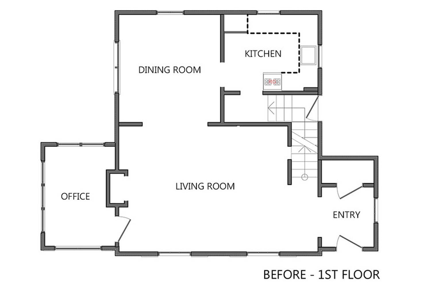 First Story PRE- CONSTRUCTION Floor Plan