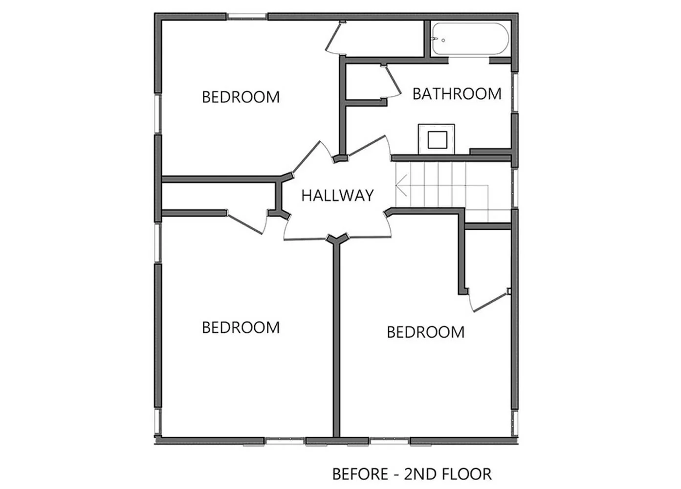 Second Story PRE- CONSTRUCTION Floor Plan