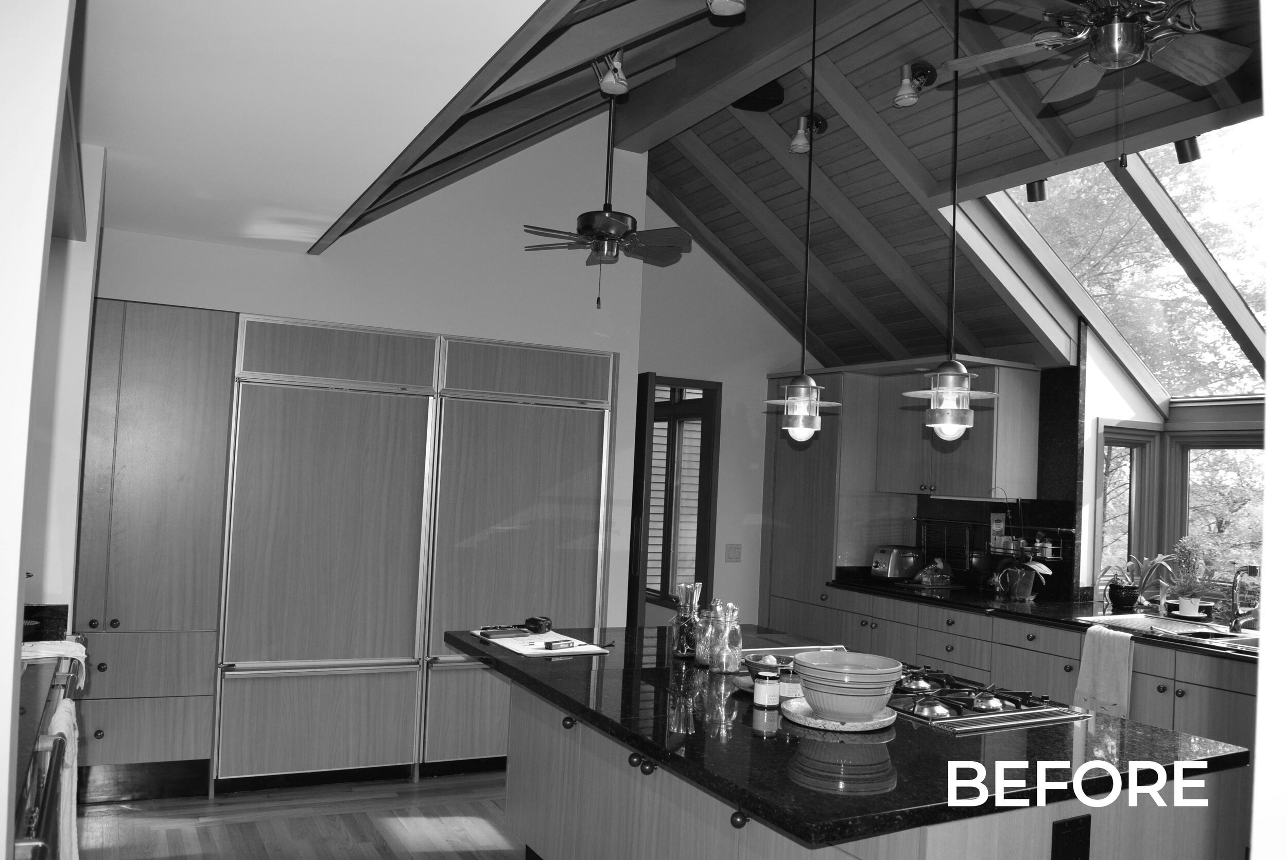 picture of a kitchen before a remodel in Ann Arbor, MI by Forward Design Build Remodel