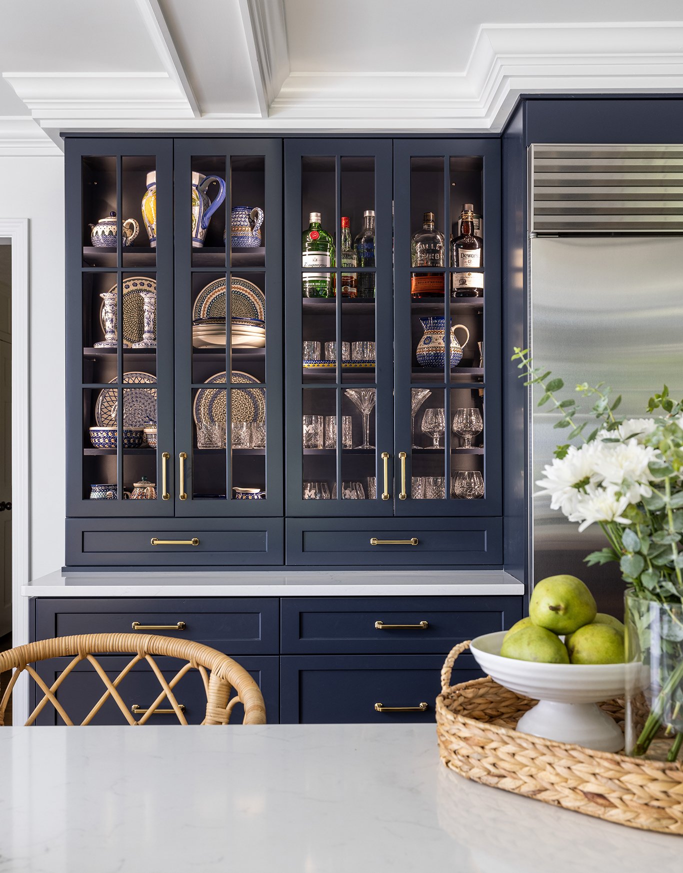 Ann Arbor Traditional Kitchen Redesign Display Cabinetry