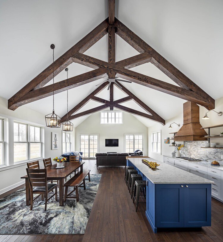 Textured Craftsman Home Kitchen, Dinning Room, &amp; Living Room By Forward Design Build.jpg