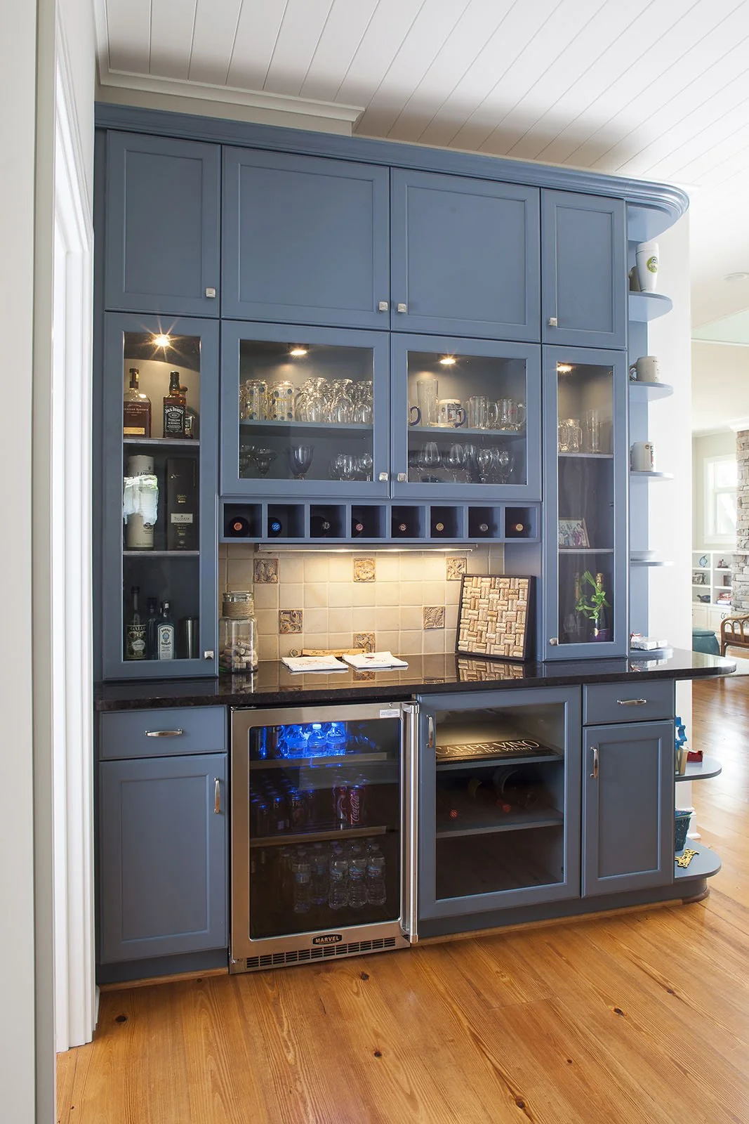 Custom Bar Downstairs In Lakehouse Transformation In Custom Home by Forward Design Build.jpg
