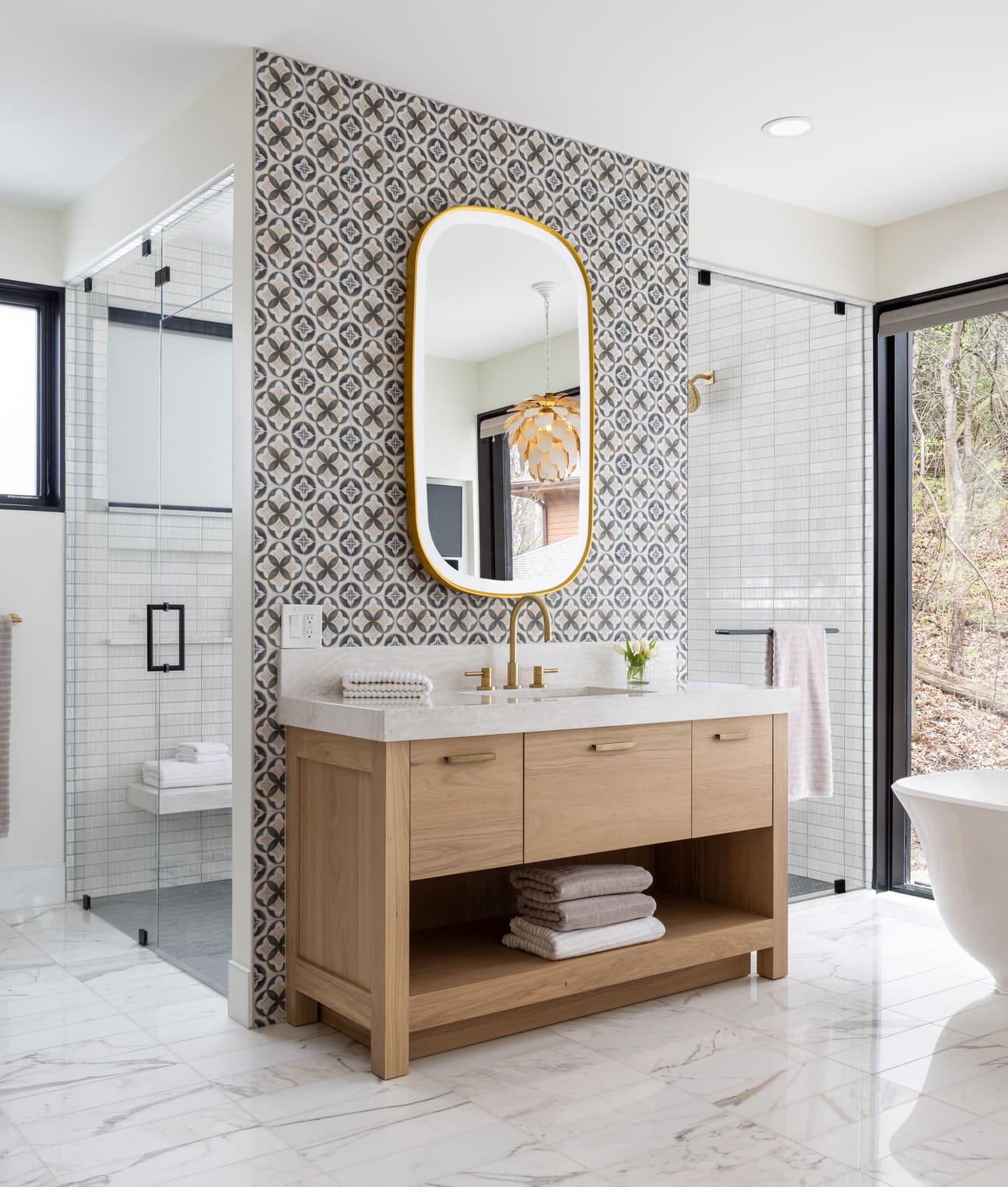custom bathroom in custom home in ann arbor by Forward Design Build Remodel