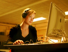 Lila at work.