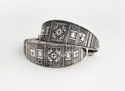 Tuareg Jewelry at DARA Artisans - Traditional Silver Cuff $265