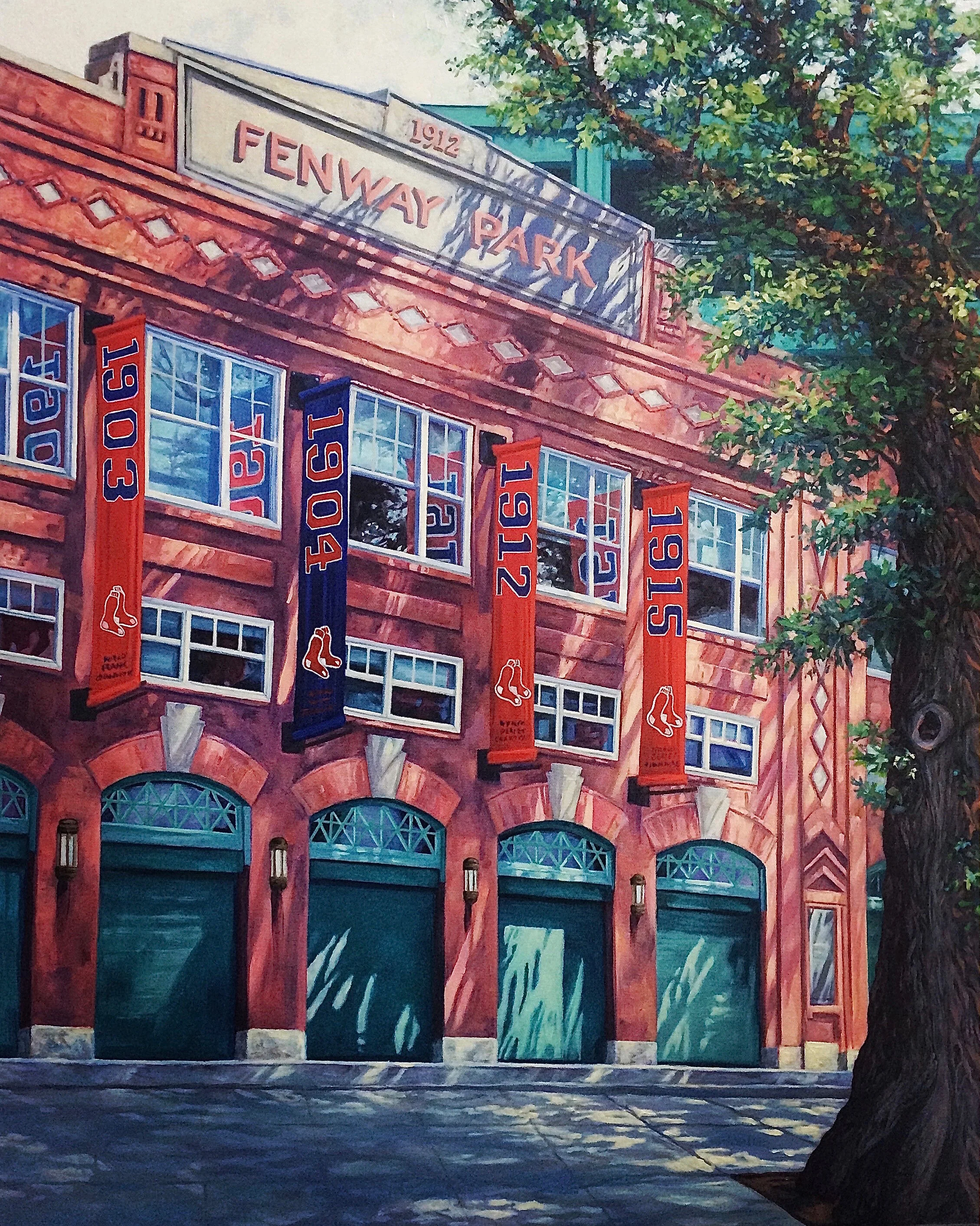 FENWAY ON JERSEY  30" x 40"