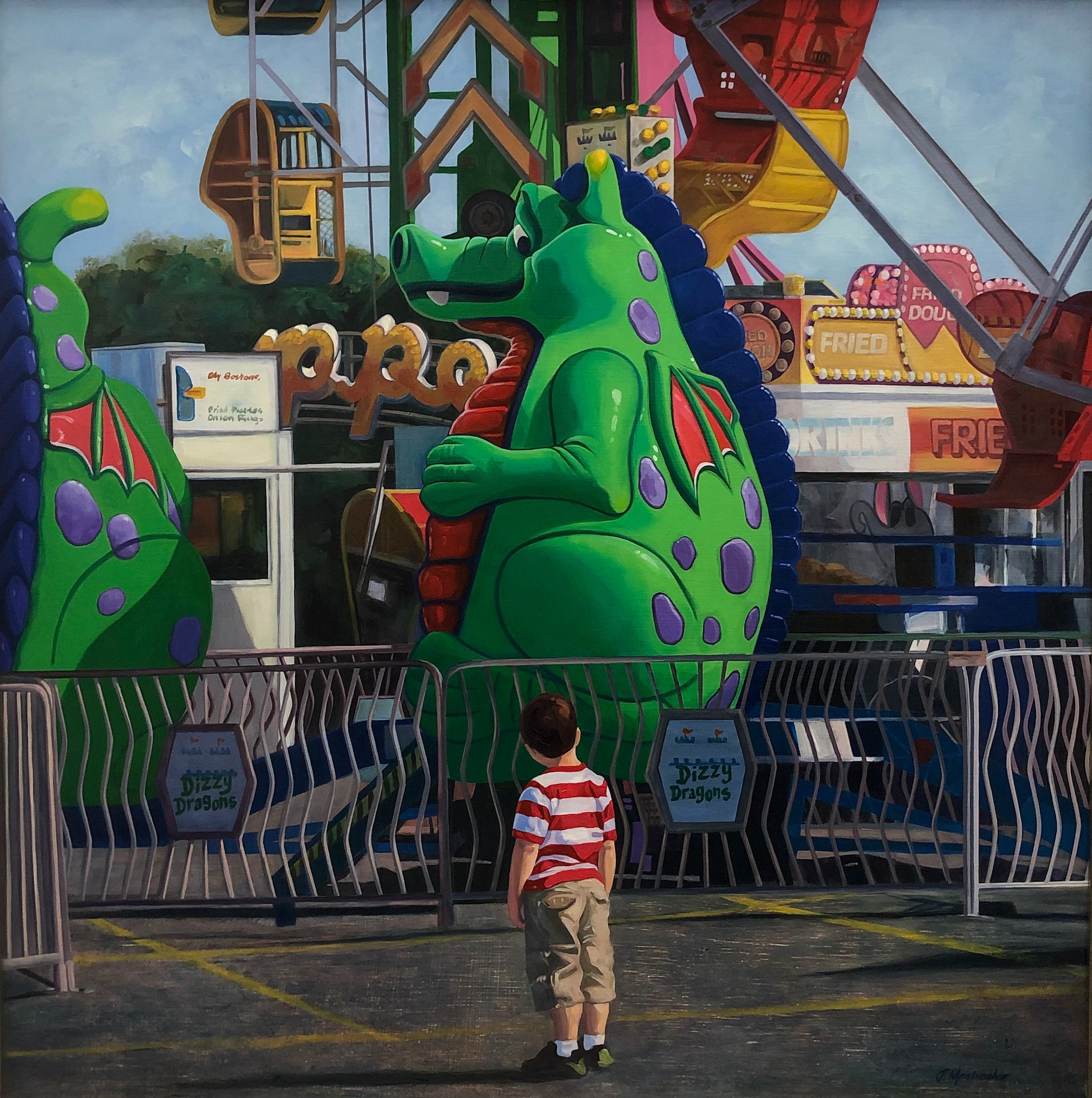 DIZZY DRAGONS  36"x 36"