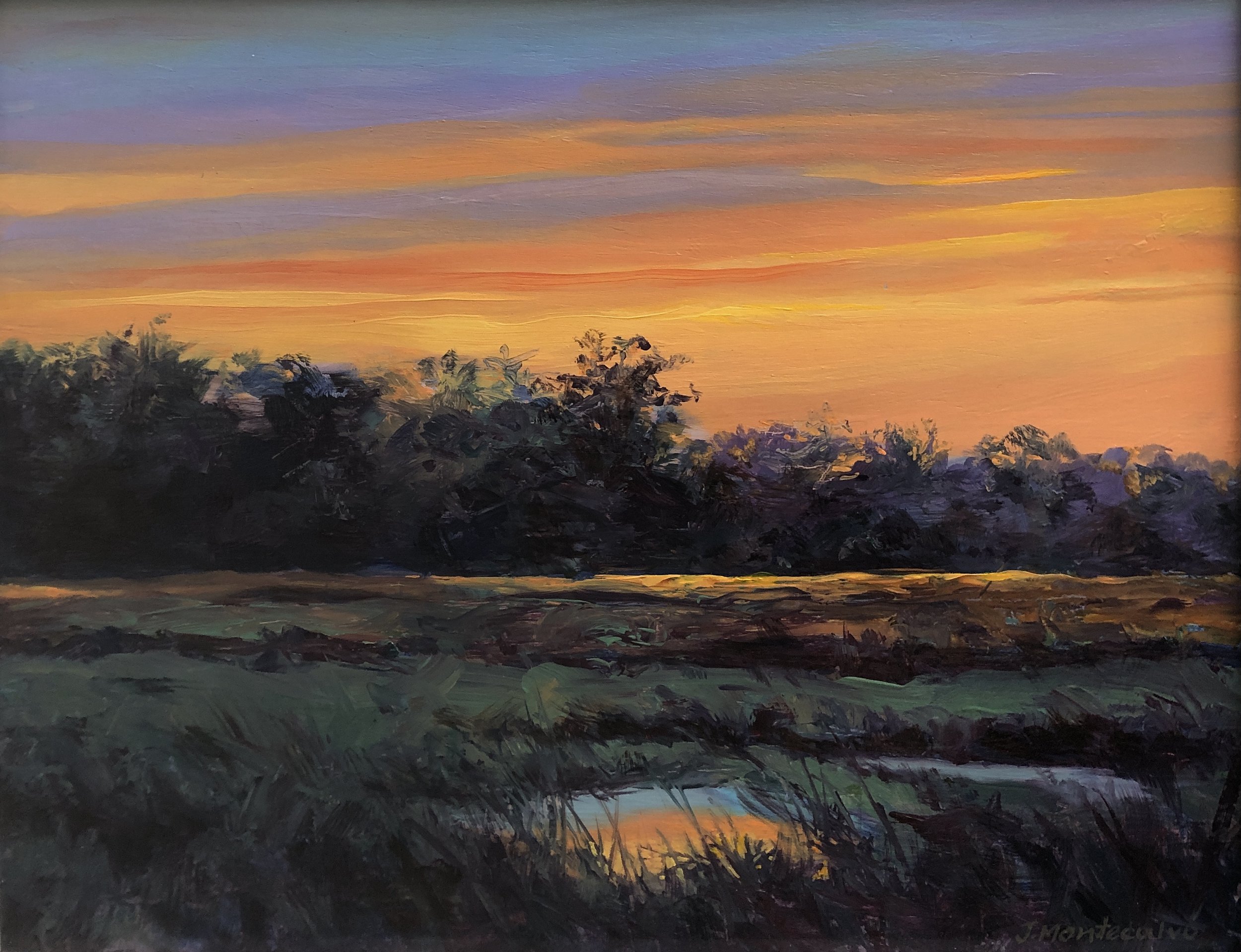 Sunset on Marsh  11x14