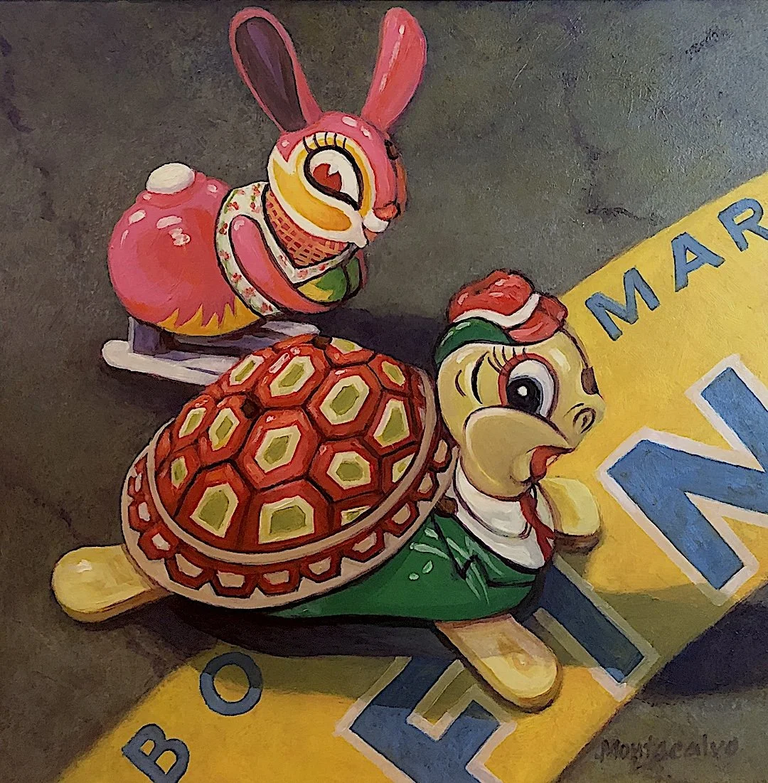 SLOW AND STEADY WINS THE RACE   8" x 8"