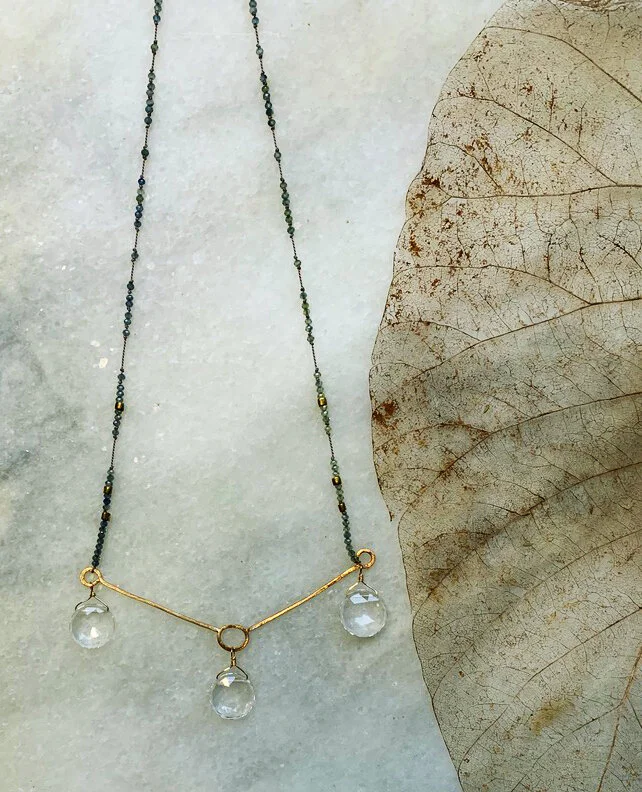 Quartz Crystal drops necklace 20%22 .jpeg