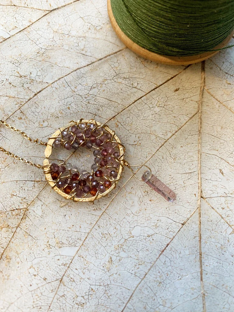 Pink Tourmaline Dream Catcher 18%22.jpeg