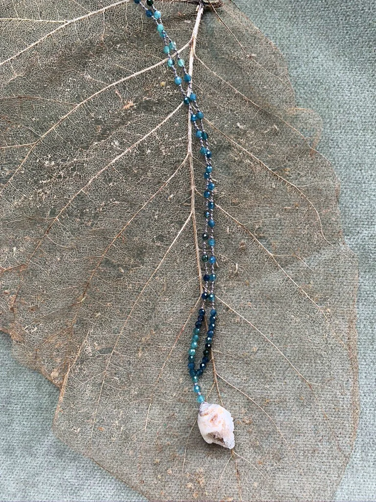 Blue Tourmaline & Shara shell necklace.jpeg