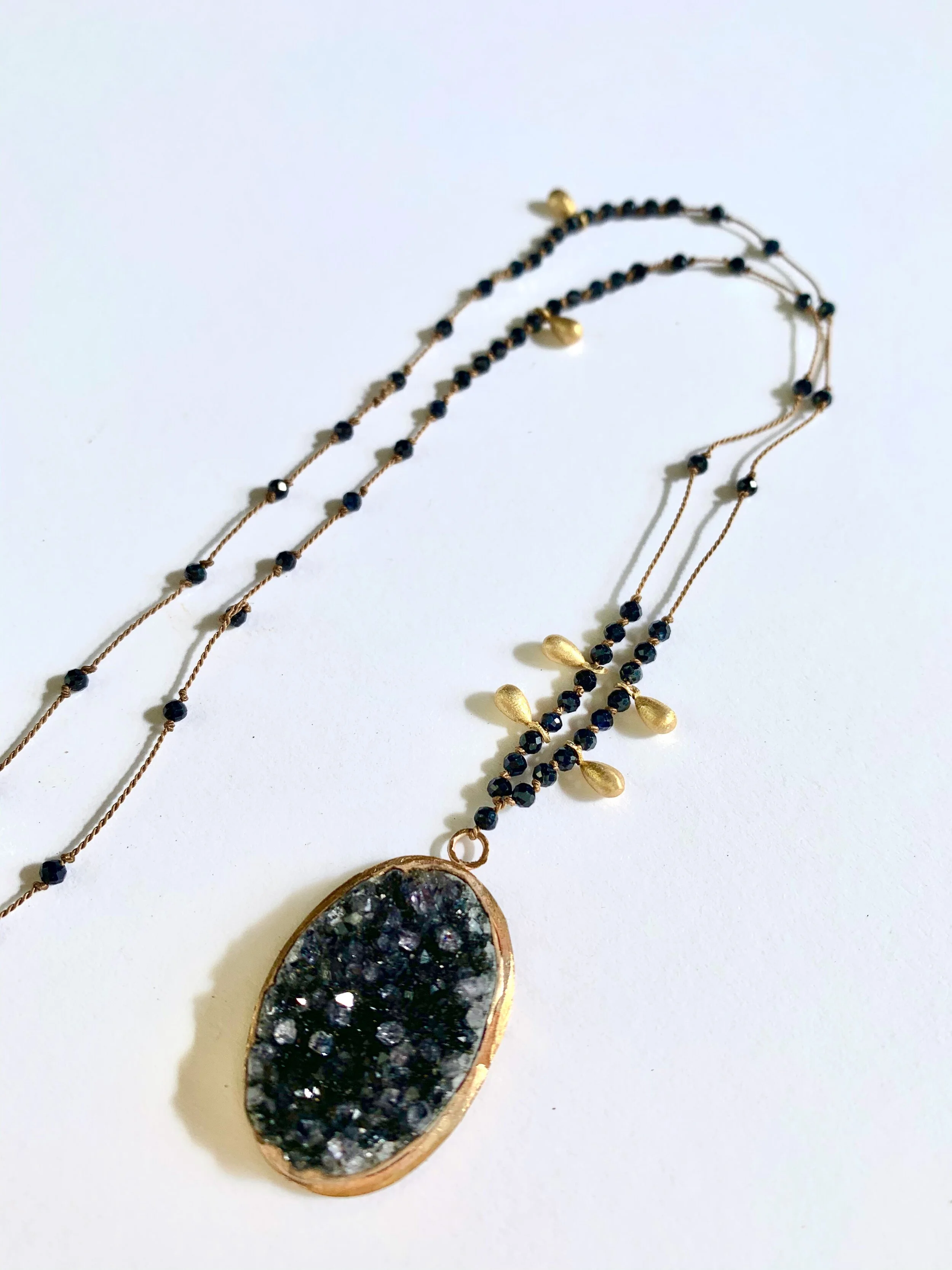 Amethyst Druzy Necklace~Sapphire.jpeg