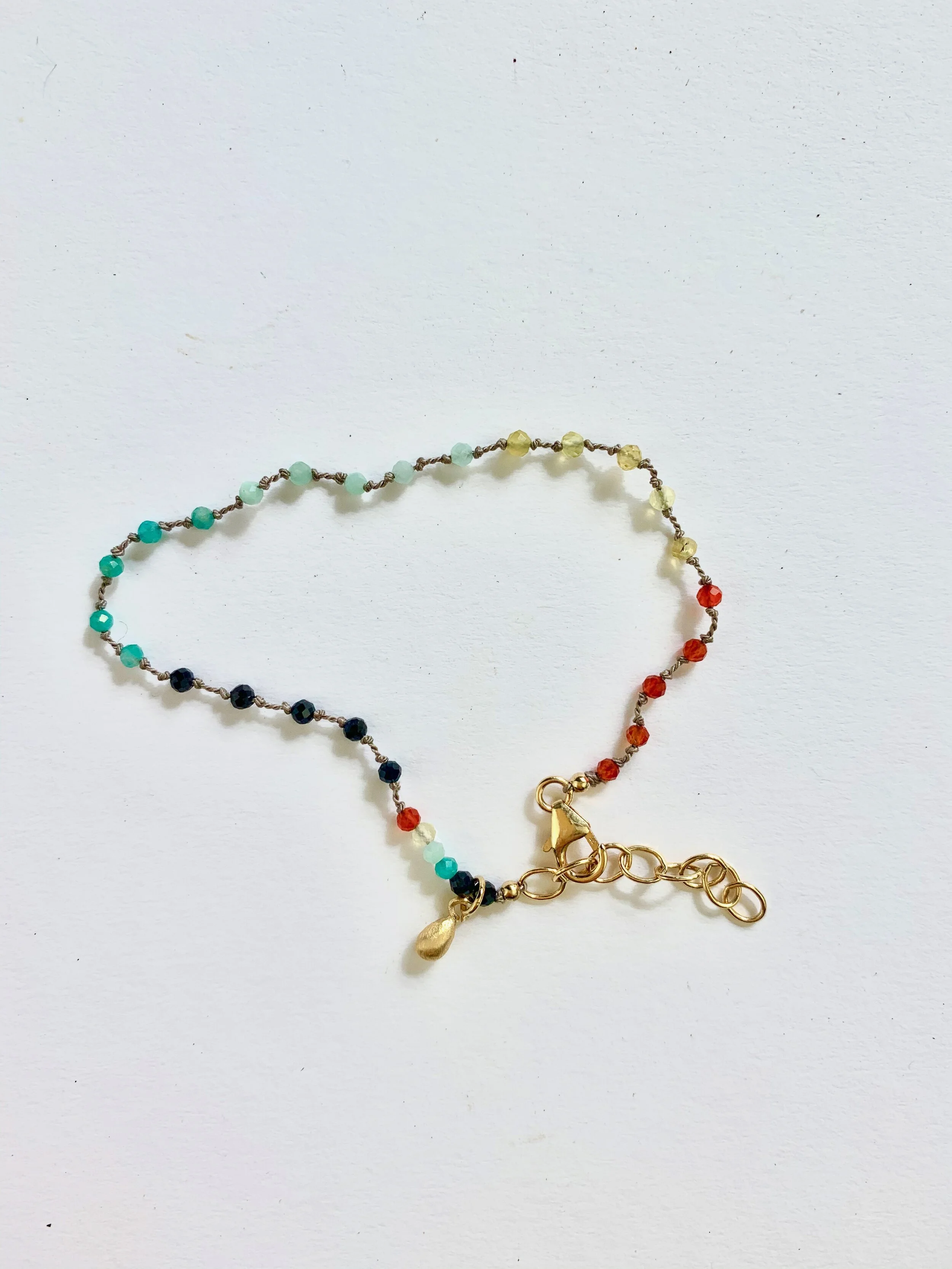 Rainbow Bracelet ~ Carnelian, Yellow Opal, Chrysophrase, Amazonite, Sapphire .jpeg