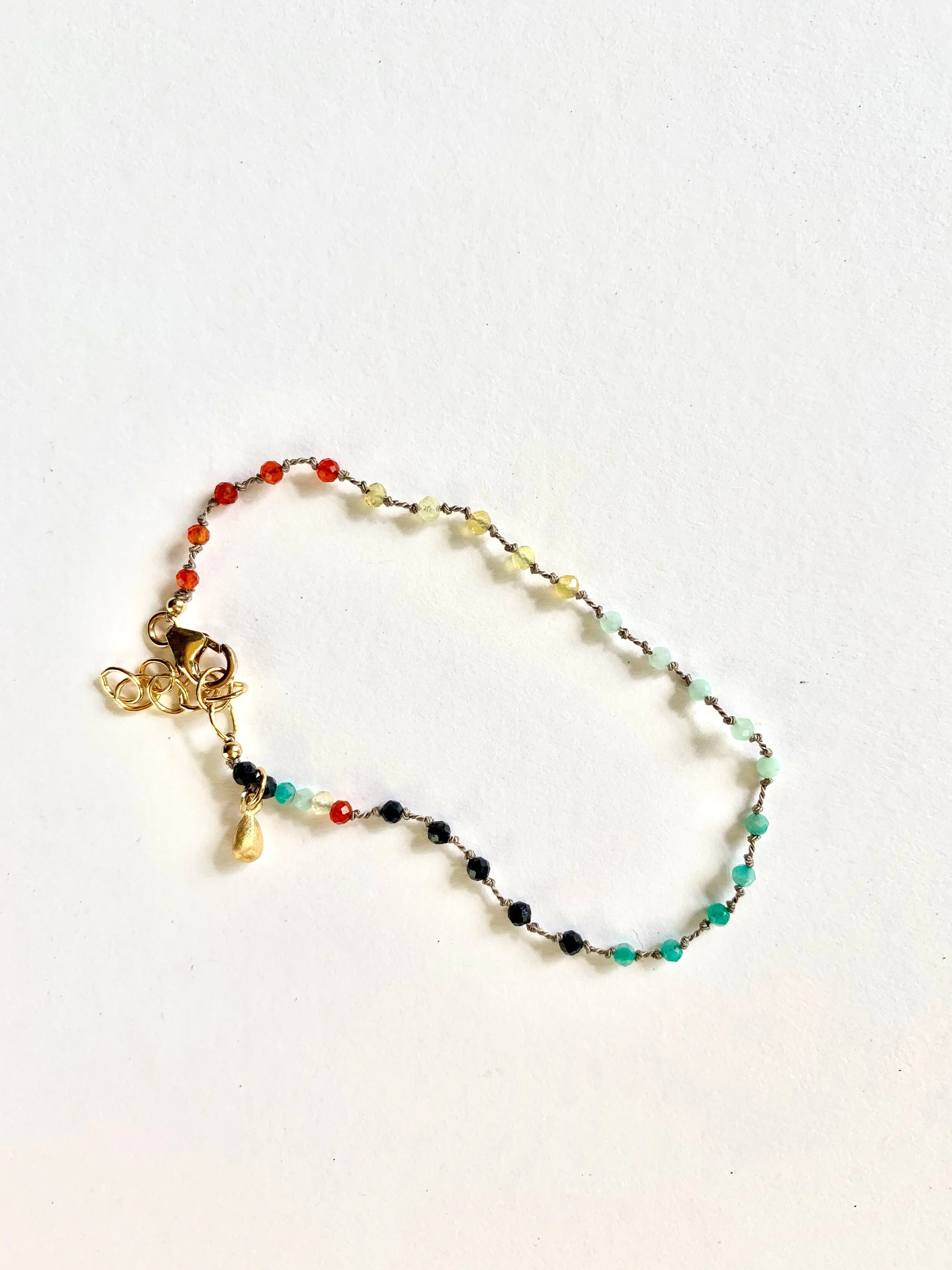 Rainbow Bracelet ~ Carnelian, Yellow Opal, Chrysophrase, Amazonite, Sapphire ~.jpeg