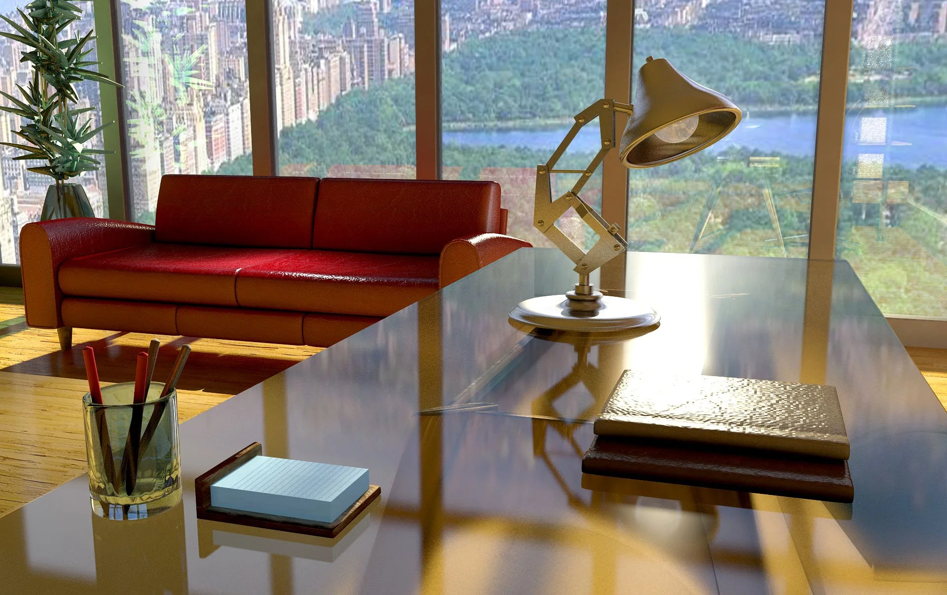 Rendering of Office Space Interior