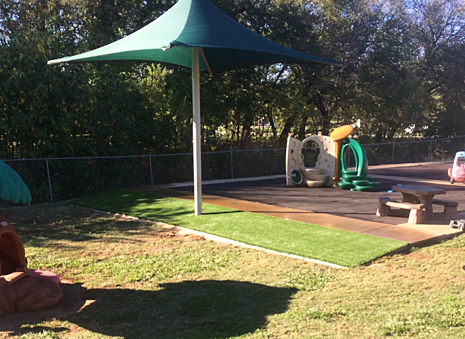 Synthetic turf installation at Early Head Start