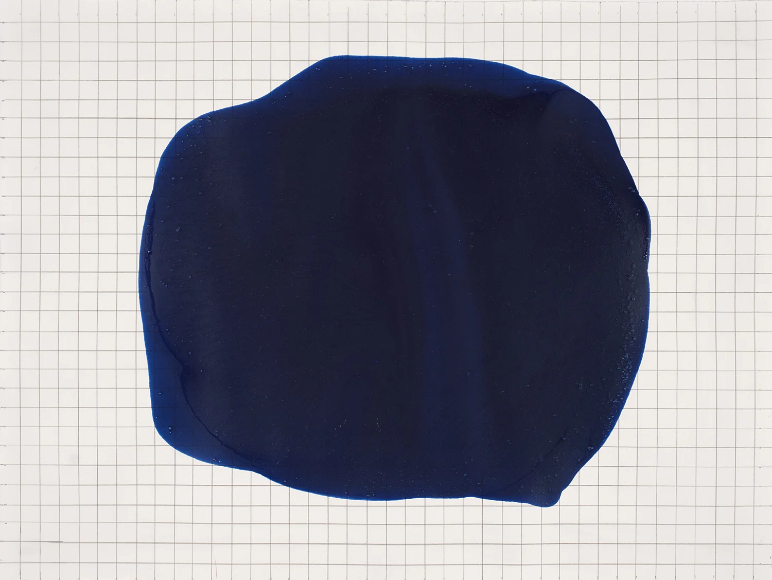 Blue Spot Over Grid, 2007 15 by 20 inches Paint and graphite on paper