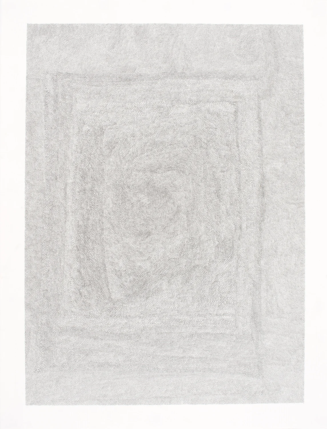 Circle Within Large Rectangle, 2007 50 by 38 inches Graphite on paper