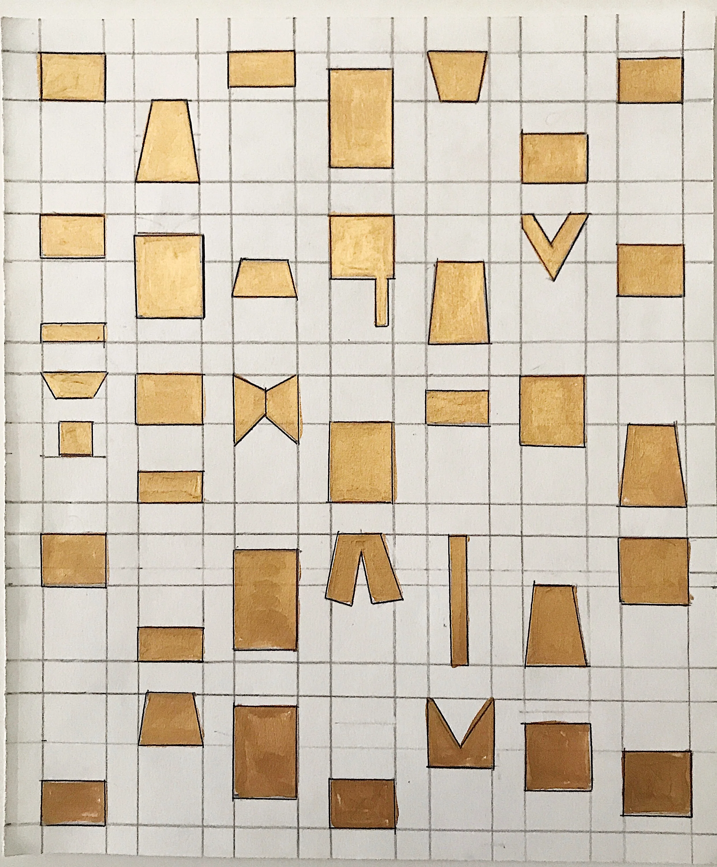  Desses 3, 2017  13 by 11 inches  Paint and graphite on paper 