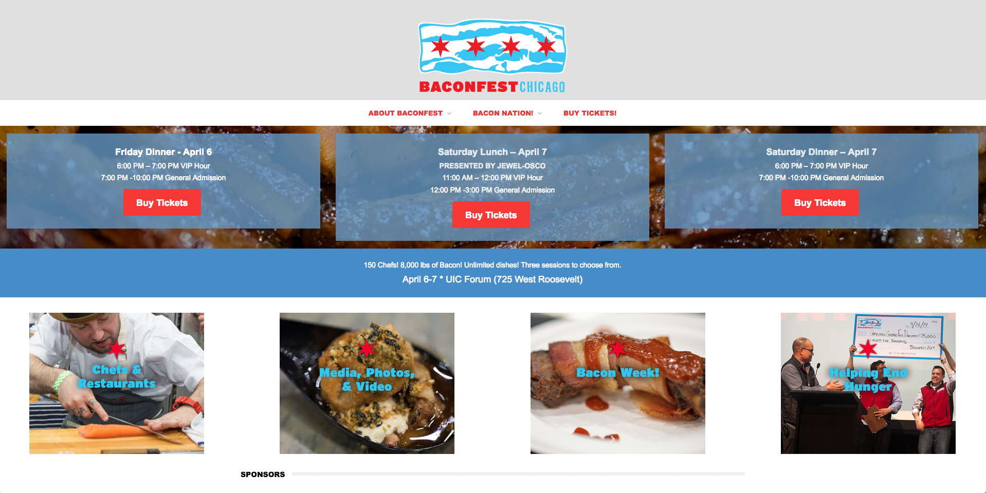 Website design - Baconfest Chicago - Click here to view more