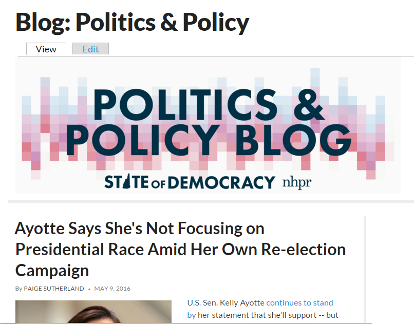 Politics & Policy Blog