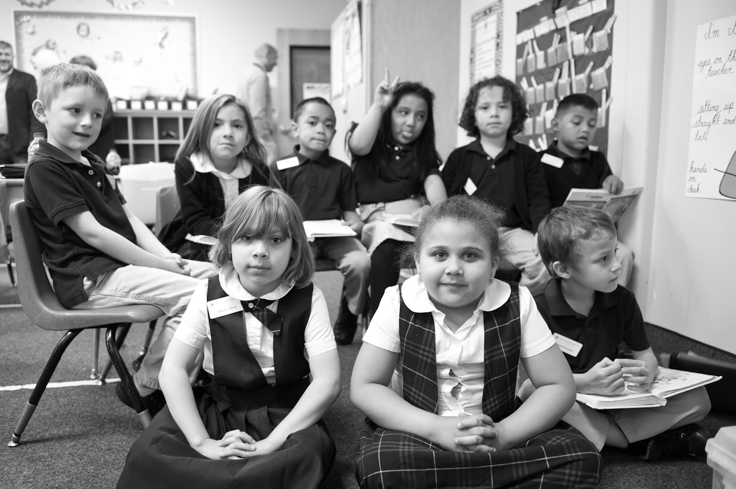 The American Preparatory Academy is a school for grades K-9. A Kindergarten class is pictured above.