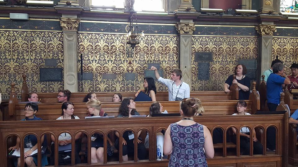 Choir rehearsal with Christopher Robinson - Photo by Bob Mccranie