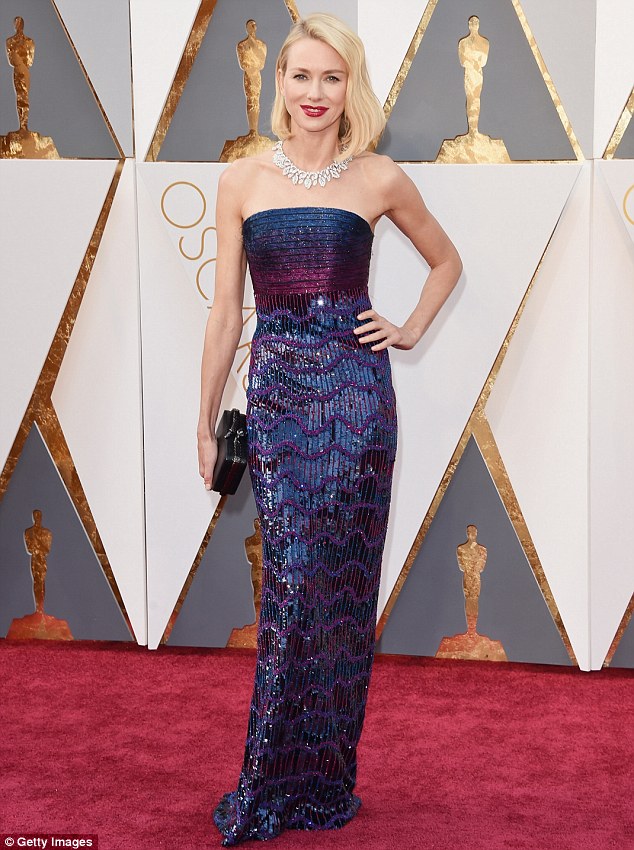 Naomi Watts wearing Armani prive. My favorite thing about this gown is her husband actor, Liev Schreiber, made the final selection and picked this dress
