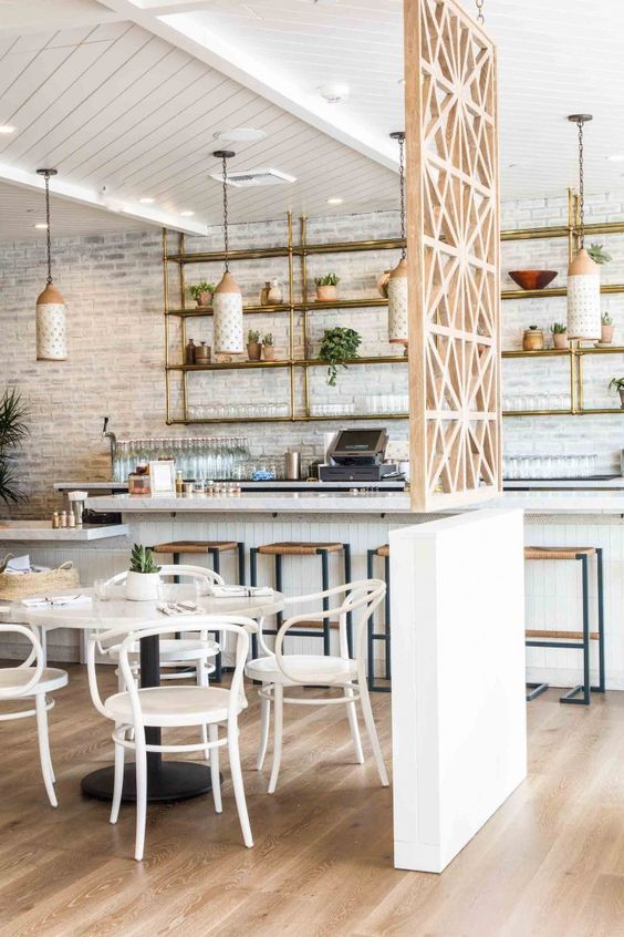 although a restaurant , This look could be found in any home and look amazing 