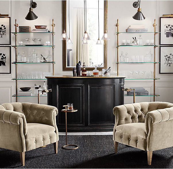 Not quite perfect for the kitchen, but perfect in many other settings, via restoration hardware