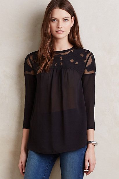 this blouse looks like nothing special on the hanger, but looks smashing on! and it's on sale!!!
