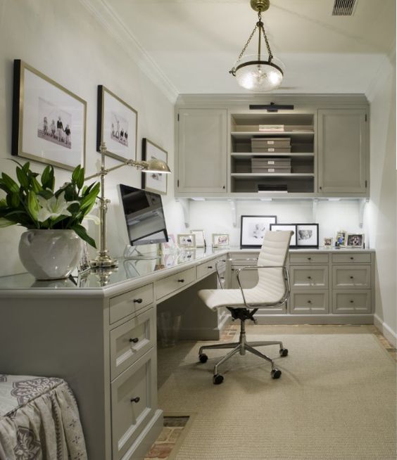 Could you imagine if you had this space? another pretty paint color, especially with the simple black hardware via Munger Interiors 