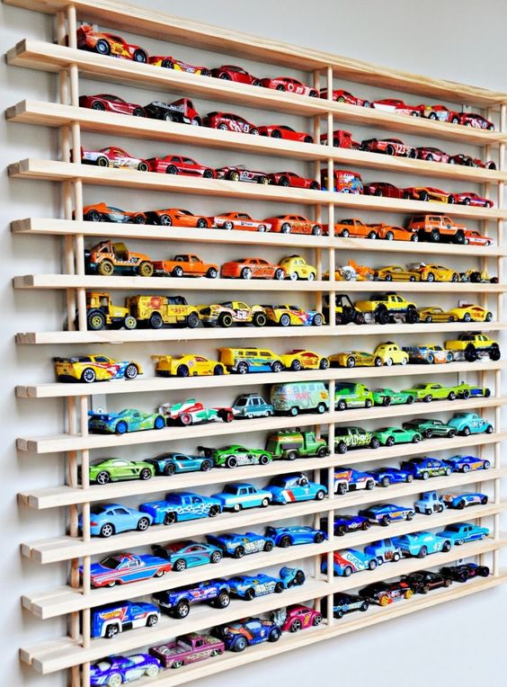 We're big fans of vehicles around here so this is a perfect vertical storage option. 