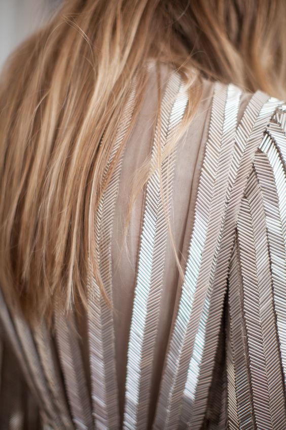 Herringbone pleatS with beads