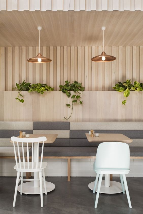 Doesn't this restaurant 's wood detail remind you of pleating?