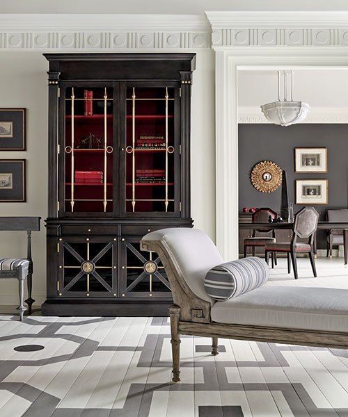 A classic Mary McDonald space. But hello crown moulding!