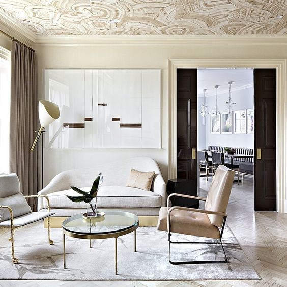 Don't forget about your fifth wall in your living room, your ceiling.